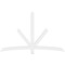 Ekena Millwork Alberta Architectural Grade PVC Gable Bracket, 84"W x 52 1/2"H x 2"D x 4"F, 15/12 Pitch GBP084X53X0204ALB00 - alternate 3